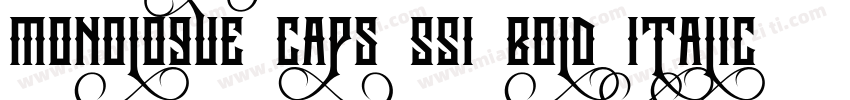 Monologue Caps SSi Bold Italic Small Caps字体转换